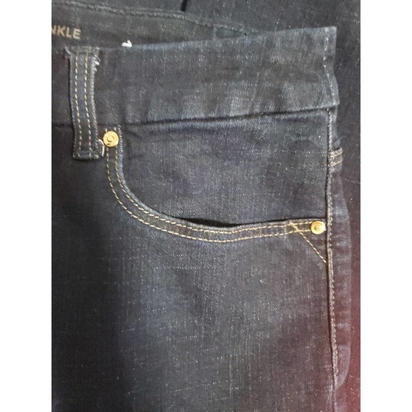 Chico's Women's Pants Size 12 Blue Dark Wash Skinny Ankle Button Zip Closure - Picture 6 of 11